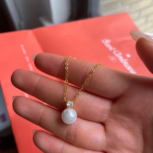 925 Pearl diamond necklace